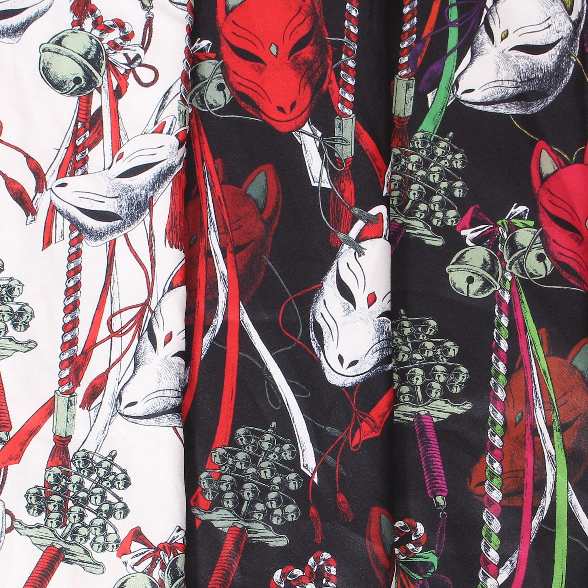 DXMOUVE】狐面祝言柄ラグラン半袖シャツ/DX0086 | DXMOUVE(ドゥモーヴェ)