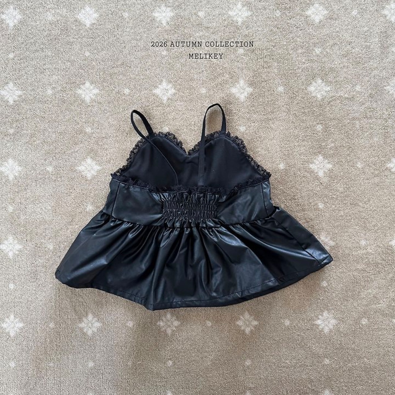 韓国子供服 / 26Autumn / 〖取寄〗Melikey / レザービスチェ / 女子服 *XS~JM*