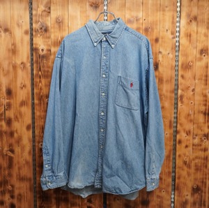 90s ralphlauren big shirt デニムシャツ　XL/ラルフローレン