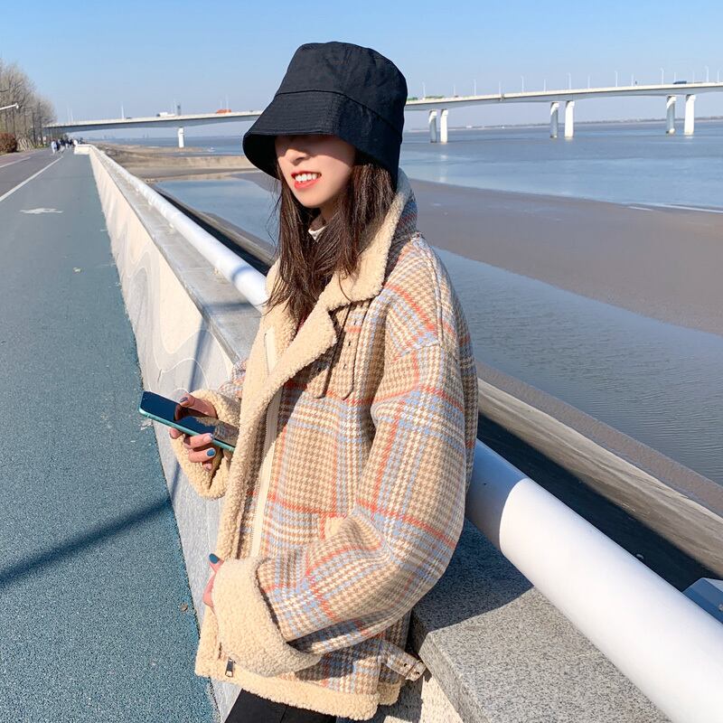 コンビニ受取対応商品 千鳥柄 ライダースジャケット 裏ボア メンズアウター オシャレ カッコイイ 防寒服 防寒アウター 千鳥柄 ブルゾン 裏起毛アウター ボアジャケット ライダースジャケット メンズ ムートンジャケット ムートンジャケット 防寒服 ジャケット Www