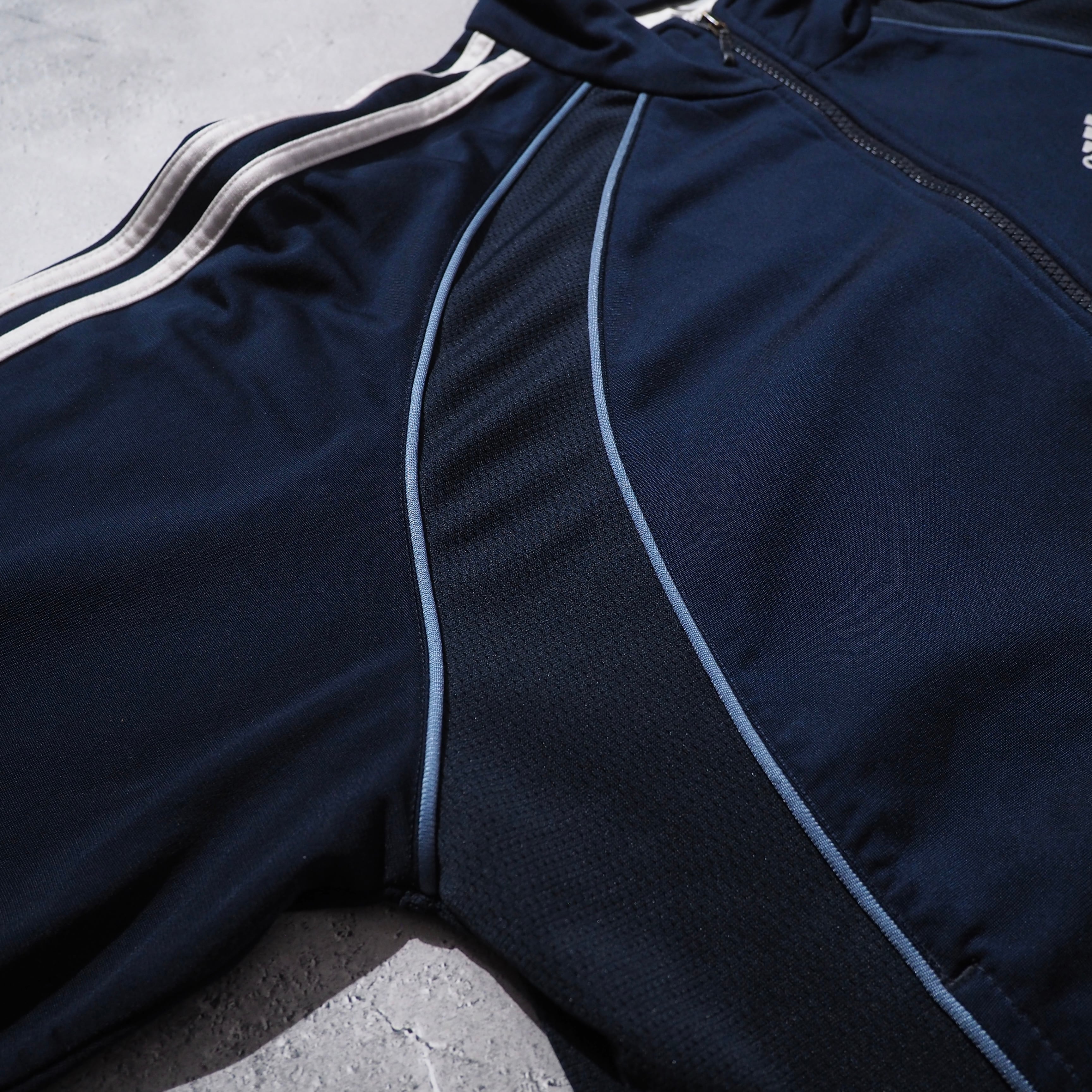 2000s " adidas " Odd Three Line Design Over Silhouette Track Jacket