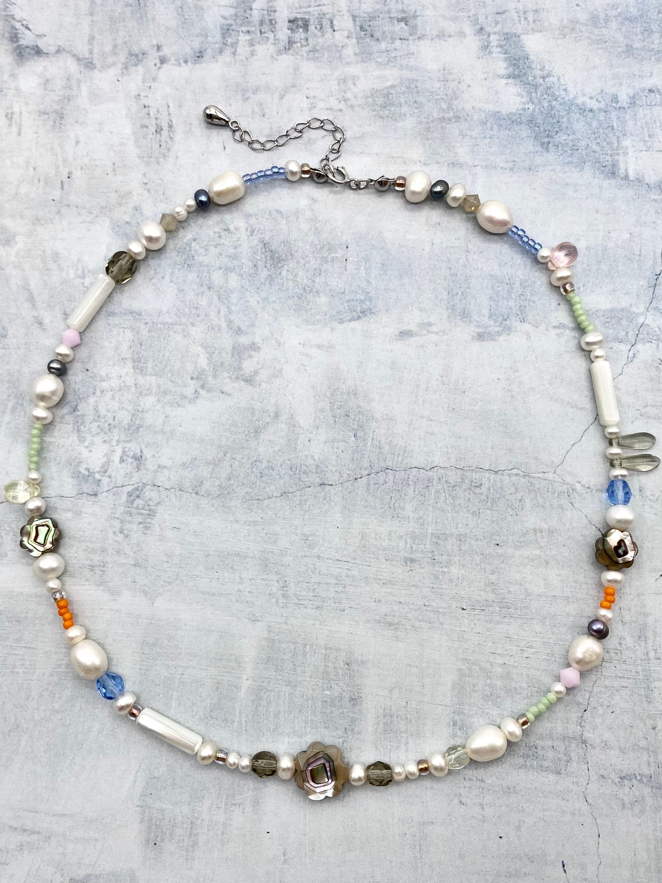 Utopia necklace | orange blue