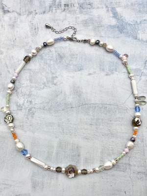 Utopia necklace | orange blue