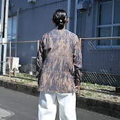 山内 / 流し染めコットンキュプラツイルシャツ スタンドカラー