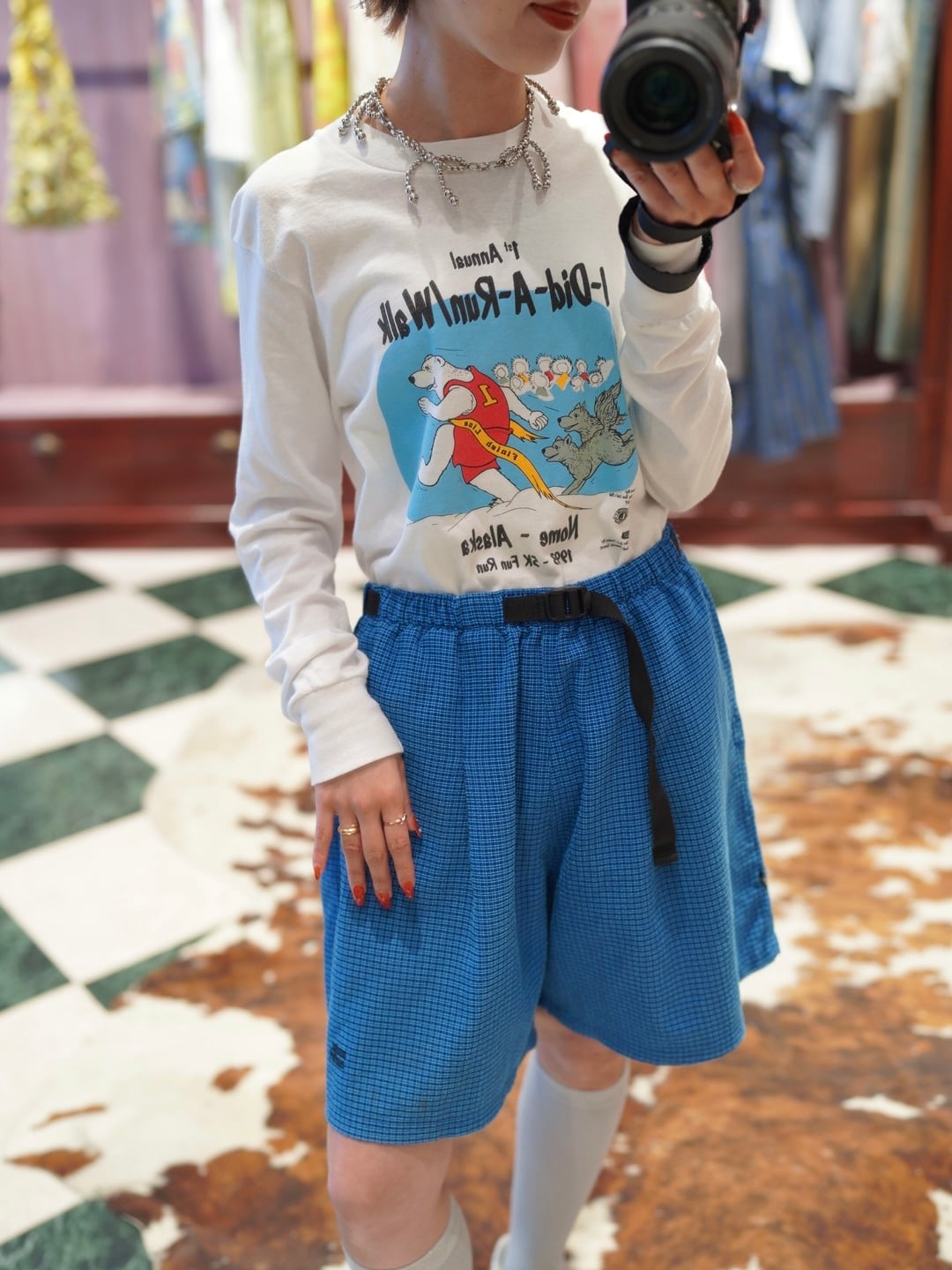 Vintage "Textured Drawstring Shorts"