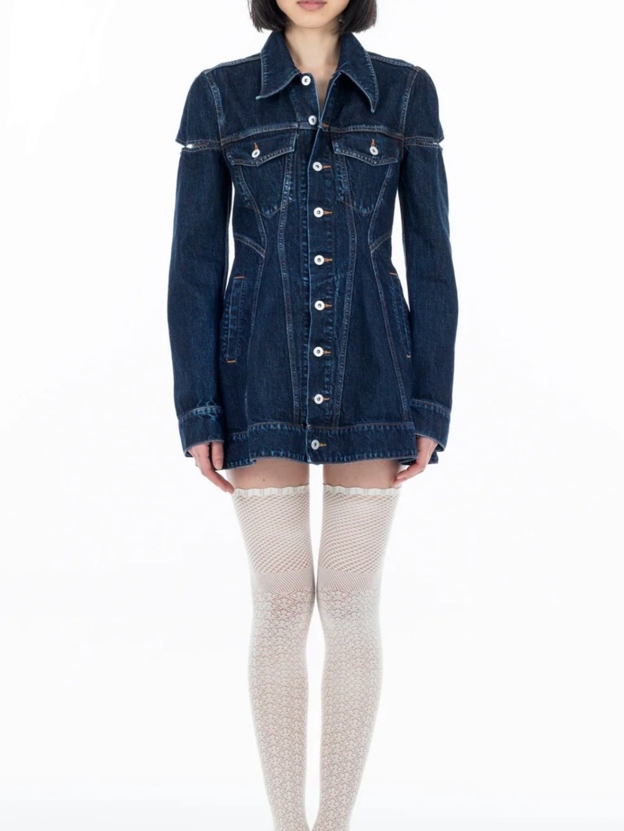 24AW】FETICO フェティコ / DENIM SLIT JACKET | TRENTオンライン 