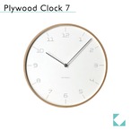 KATOMOKU plywood clock 7 km-71N ナチュラル 掛け時計