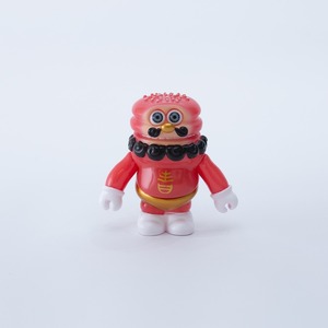 BURGERMAN 青坊主 別注カラーリング【紅白バーガーマン・蓄光ダルマver】バーガーマン ソフビ