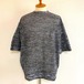 Mesh Crew Neck Knit　Black Mix