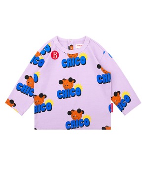 [BEBE DE PINO] All over chico baby long sleeve tee 正規品 韓国ブランド 韓国ファッション 韓国代行 韓国通販 ベベドピノ bebedepino 日本 店舗 韓国 子供服