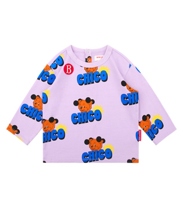 [BEBE DE PINO] All over chico baby long sleeve tee 正規品 韓国ブランド 韓国ファッション 韓国代行 韓国通販 ベベドピノ bebedepino 日本 店舗 韓国 子供服