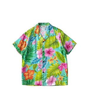 Lady's & Boys New アロハシャツ /  Hawaiian reserve collection  /  emerald Green