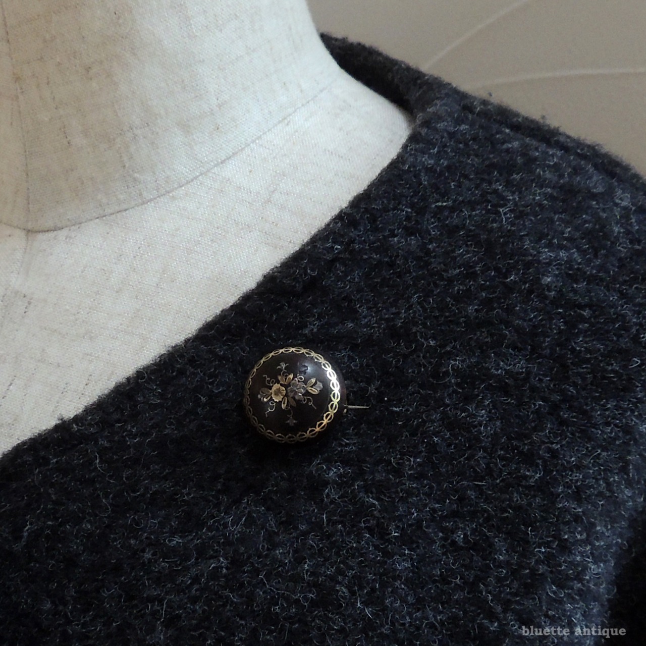 アンティークジュエリー ピクウェ ブローチ 【薔薇・すみれ】（ソーティングメモ付）