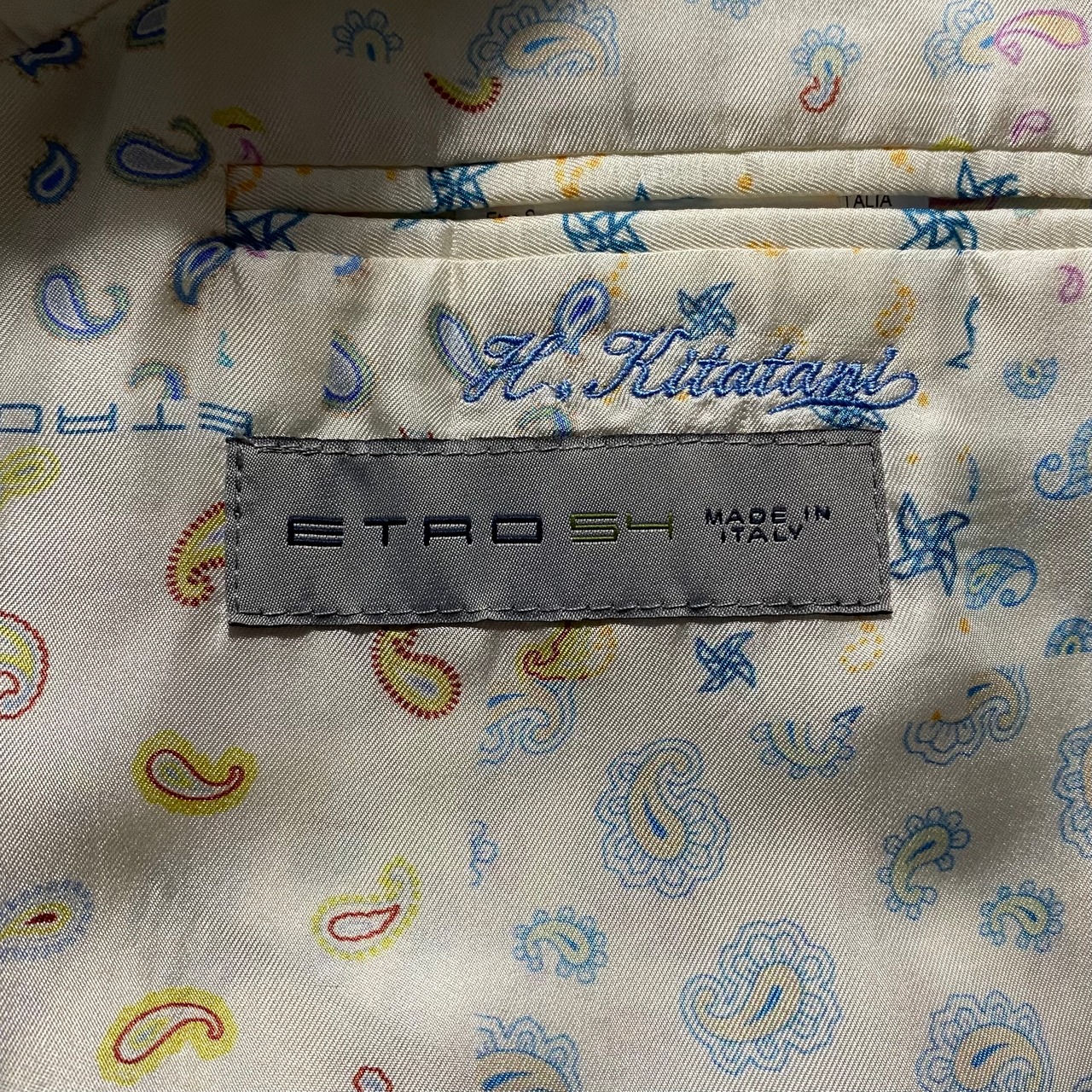 ETRO botanical print cotton tailored jacket