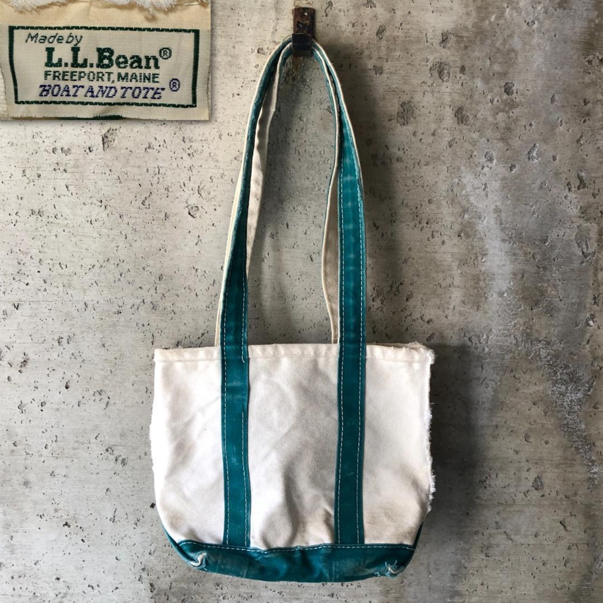 80s LLビーン トートバッグ2色タググリーンМサイズ L.L.Bean エルエル 