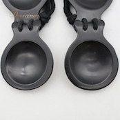 フラメンコ 小物 パリージョ カスタネット ブラック系 楽器 小道具 ペア 両手 黒 練習 ステージ イベント 艶 光沢 パフォーマンス おしゃれ 無地 シンプル ダンス小物