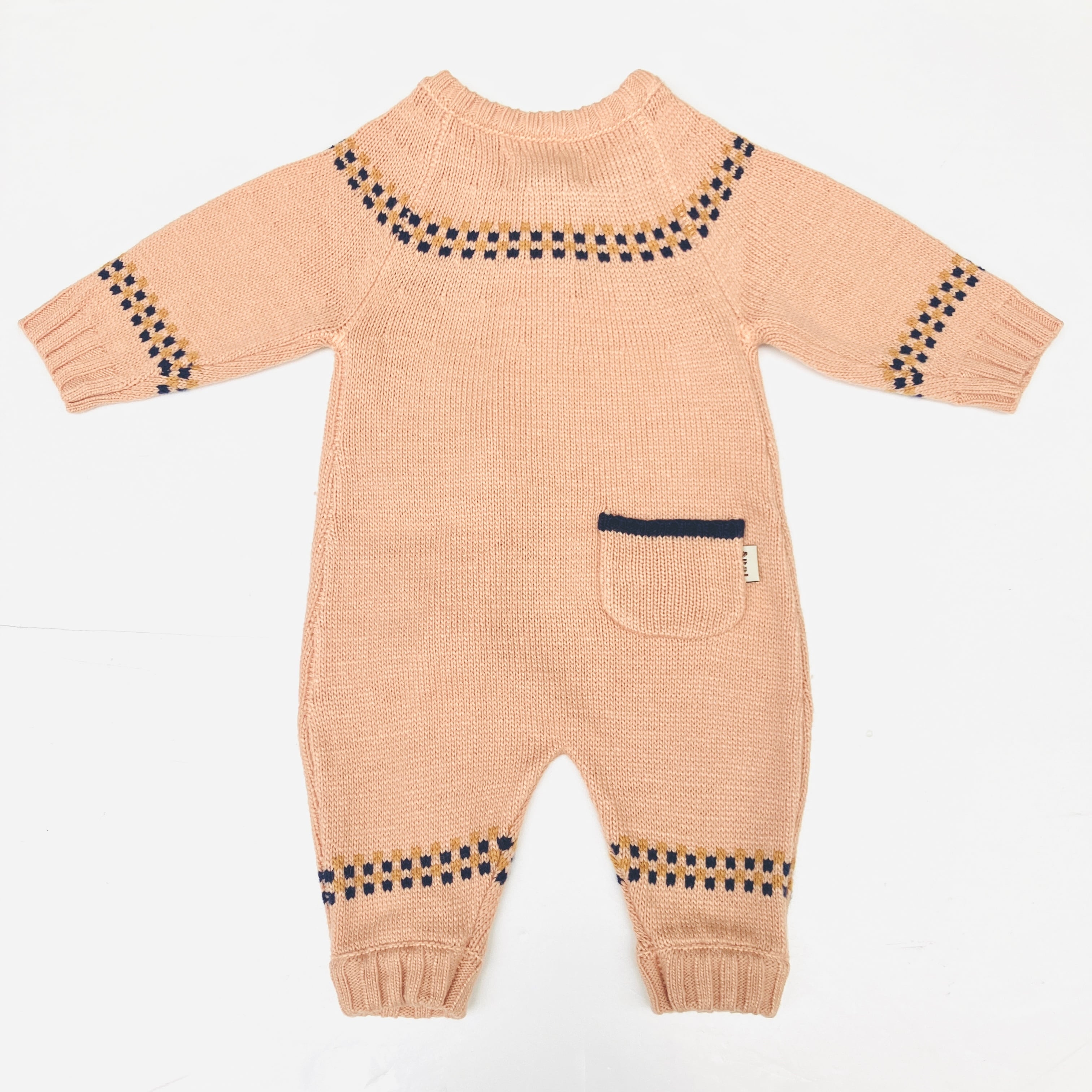 25AW】&PAL(アンドパル)ノルディックニットロンパース スノー