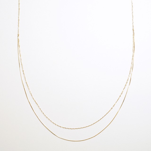 Legato drape long necklace(gold)