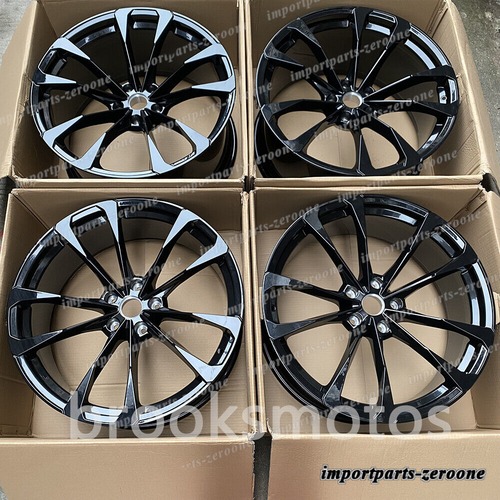 24インチ　ツイン５スポークフルグロスブラックスタイル　ホイール　ランボルギーニ　ウルス ４本セット　-BRN-11478★