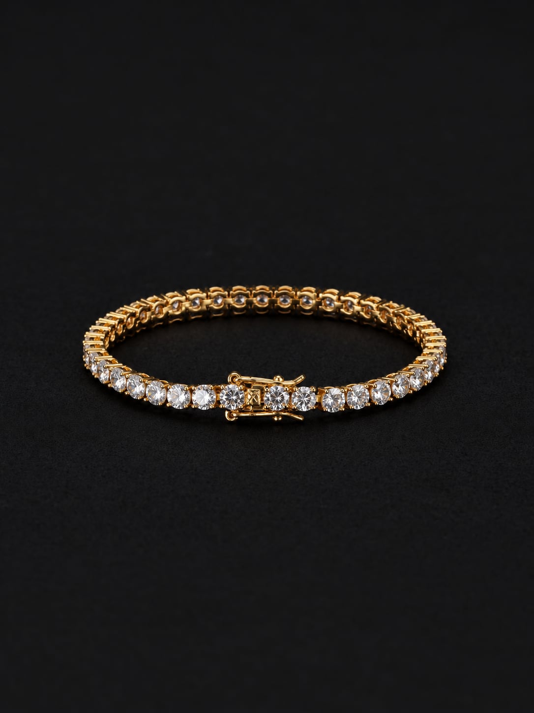 【3mm/4mm/5mm】Tennis Chain Bracelet -Gold/Silver-