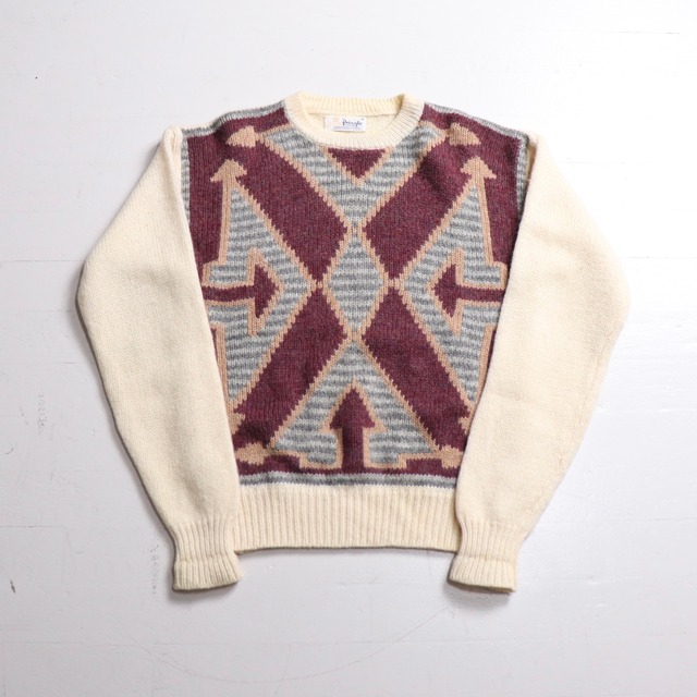 1960s Wool Patterned Knit M