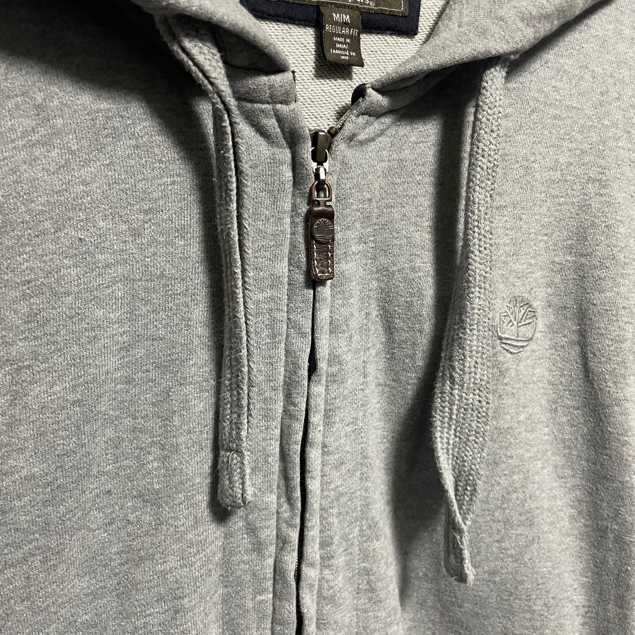 M】Timberland ティンバーランド 刺繍ロゴ ジップアップパーカー 