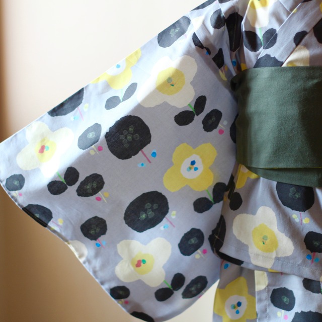 110サイズ【帯付き浴衣】ふんわりネモフィラ // 送料無料 //