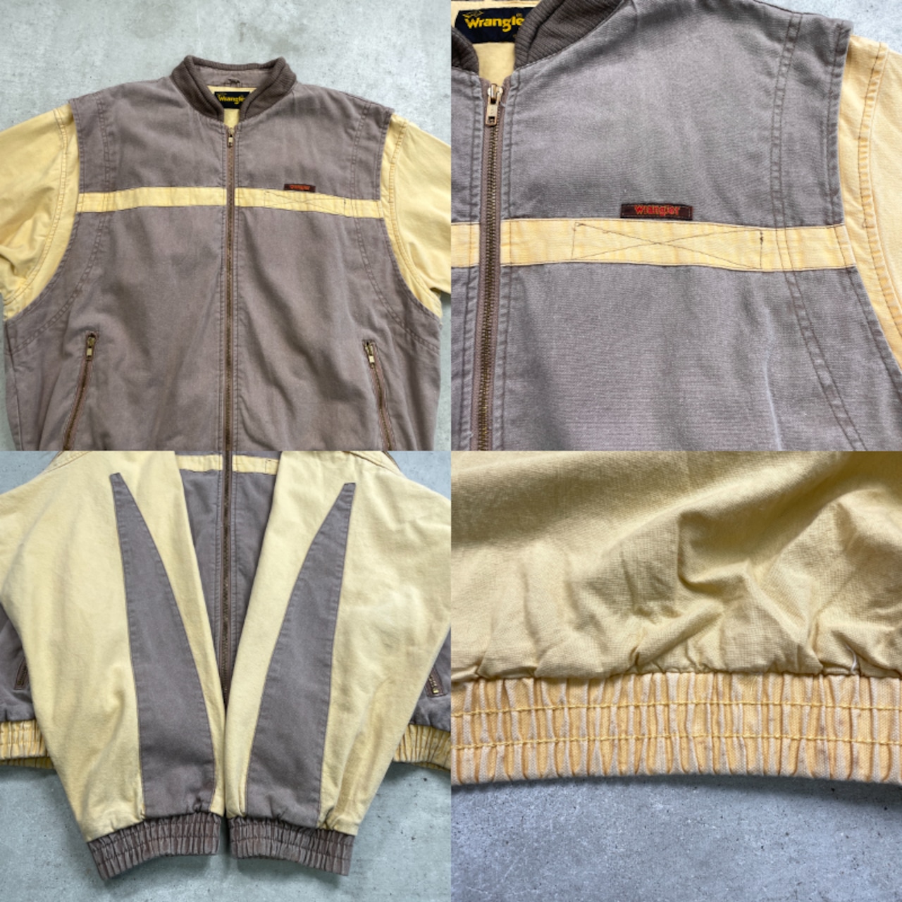 Wrangler ラングラー ダック地 ネイティブ柄 ブルゾン キャメル Wrangler ラングラー ダック地 ネイティブ柄 ブルゾン キャメル