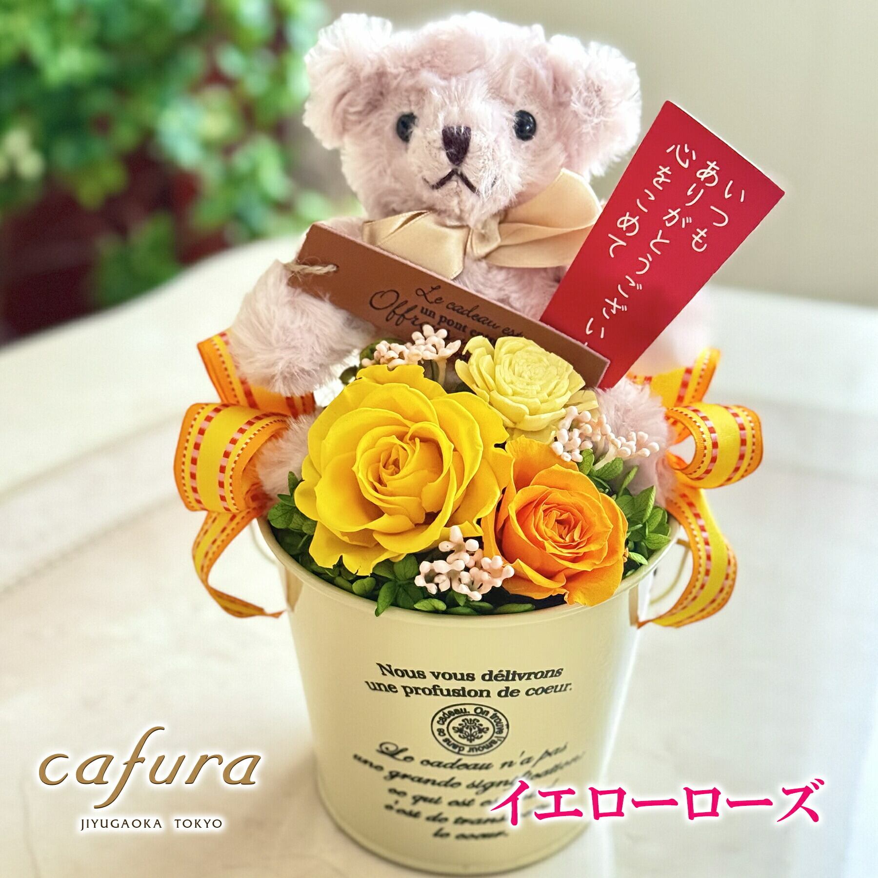 プリザーブドフラワー プレゼント カーネーション くま クマ 父の日