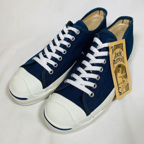 90's CONVERSE JACK PURCELL LOW コンバース ジャックパーセル  キャンバススニーカー 紺 NAVY USA製 デッドストック NOS US8 希少 ヴィンテージ BA-1461 RM1830H