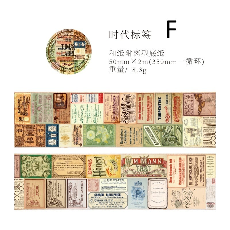 海外マスキングテープ1942 TF マスキングテープ 24mm×10m エアー柄 (07100293)