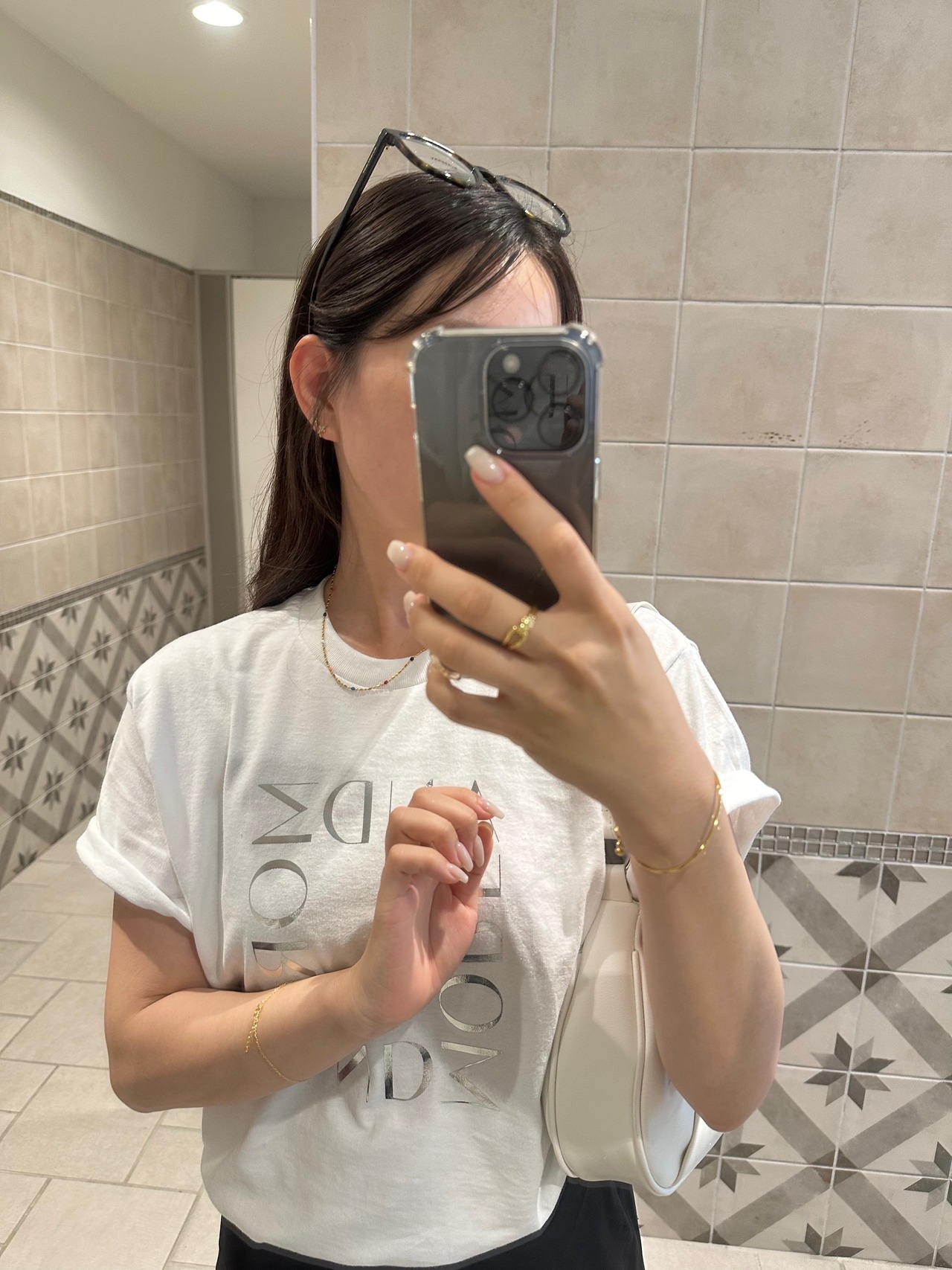 SS マグネットランダムビーズネックレス