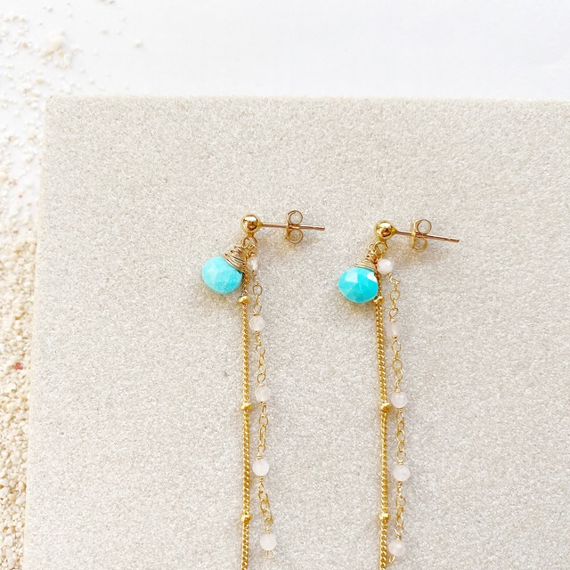 Sleeping beauty turquoise swing earrings