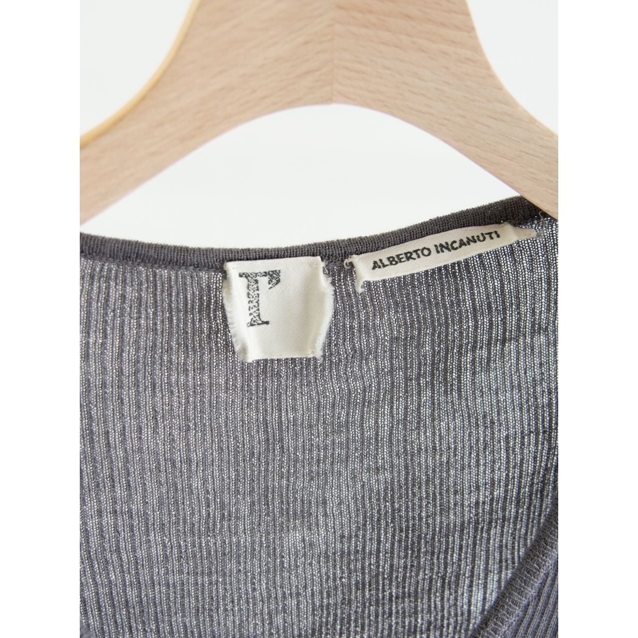 【ALBERTO INCANUTI】Made in Italy Wool-Silk Knit Top（アルベルトインカヌティ イタリア製 ウールシルクニットトップ）