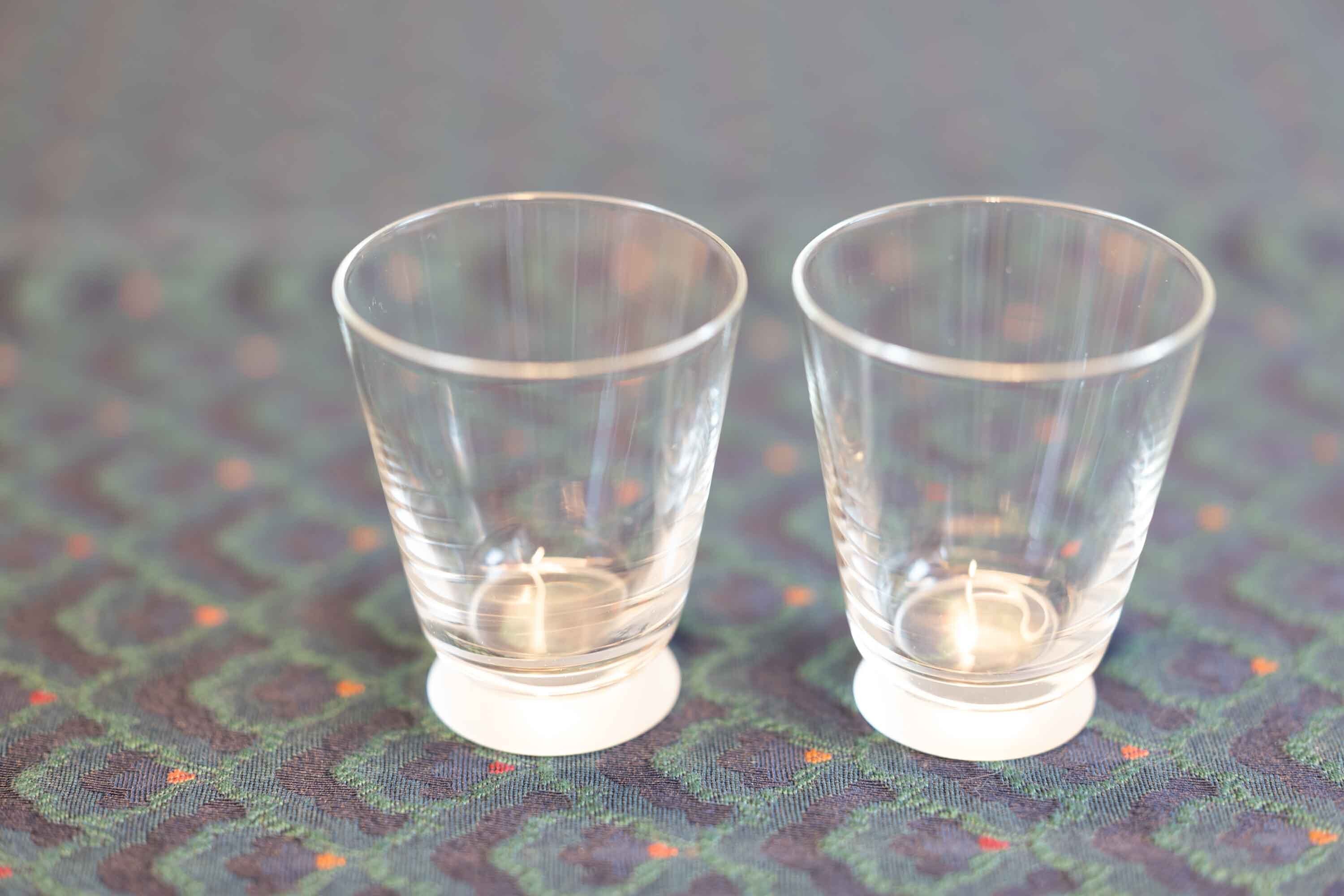 薄造り　デンマーク仕入れのお猪口のようなグラス　２個セット
