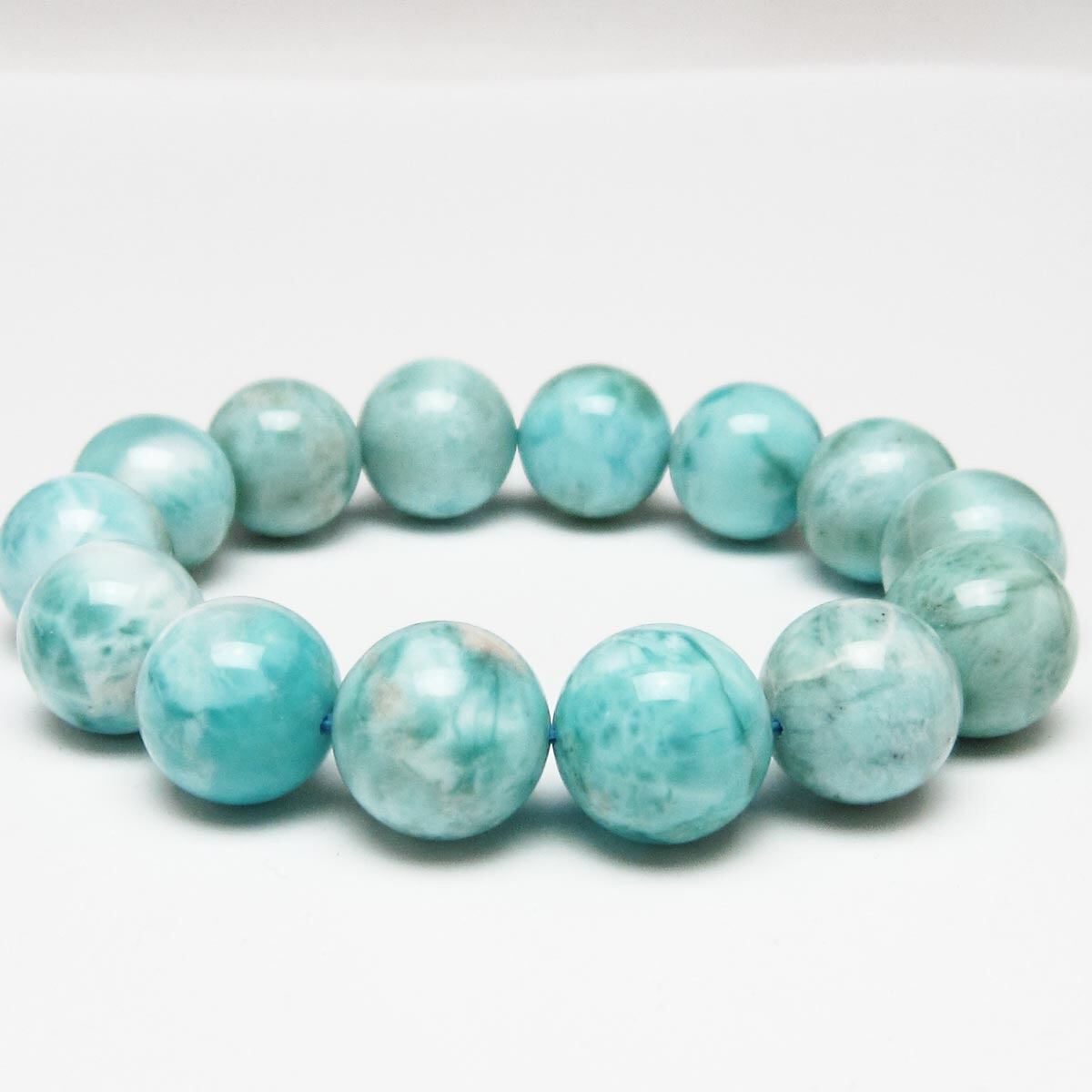 ラリマー ブレスレット 15mm 一点物 111-56494