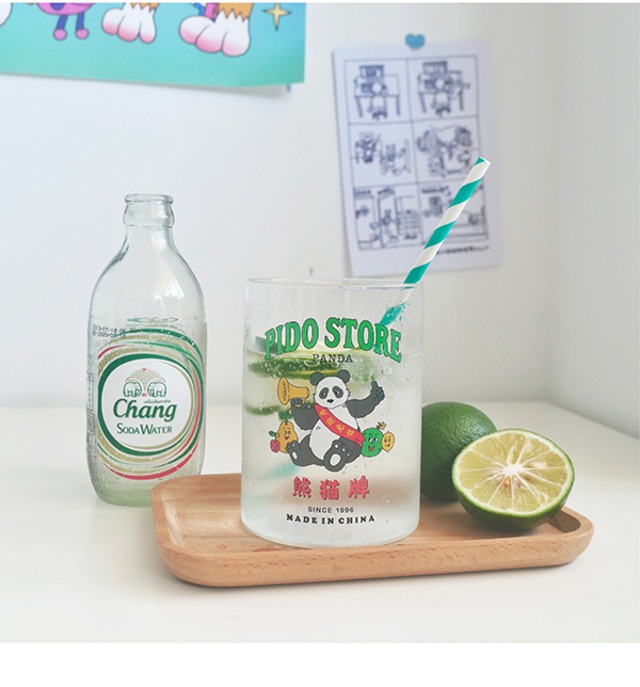 パンダ 中華 イラスト キャラ チャイナ風 グラス コップ 中国 海外 おしゃれ 雑貨 Wanderlust Club 海外 雑貨 文具 クリエーターグッズセレクトショップ