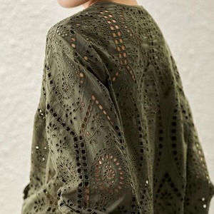 カットワークレースシャツ 2color W00275