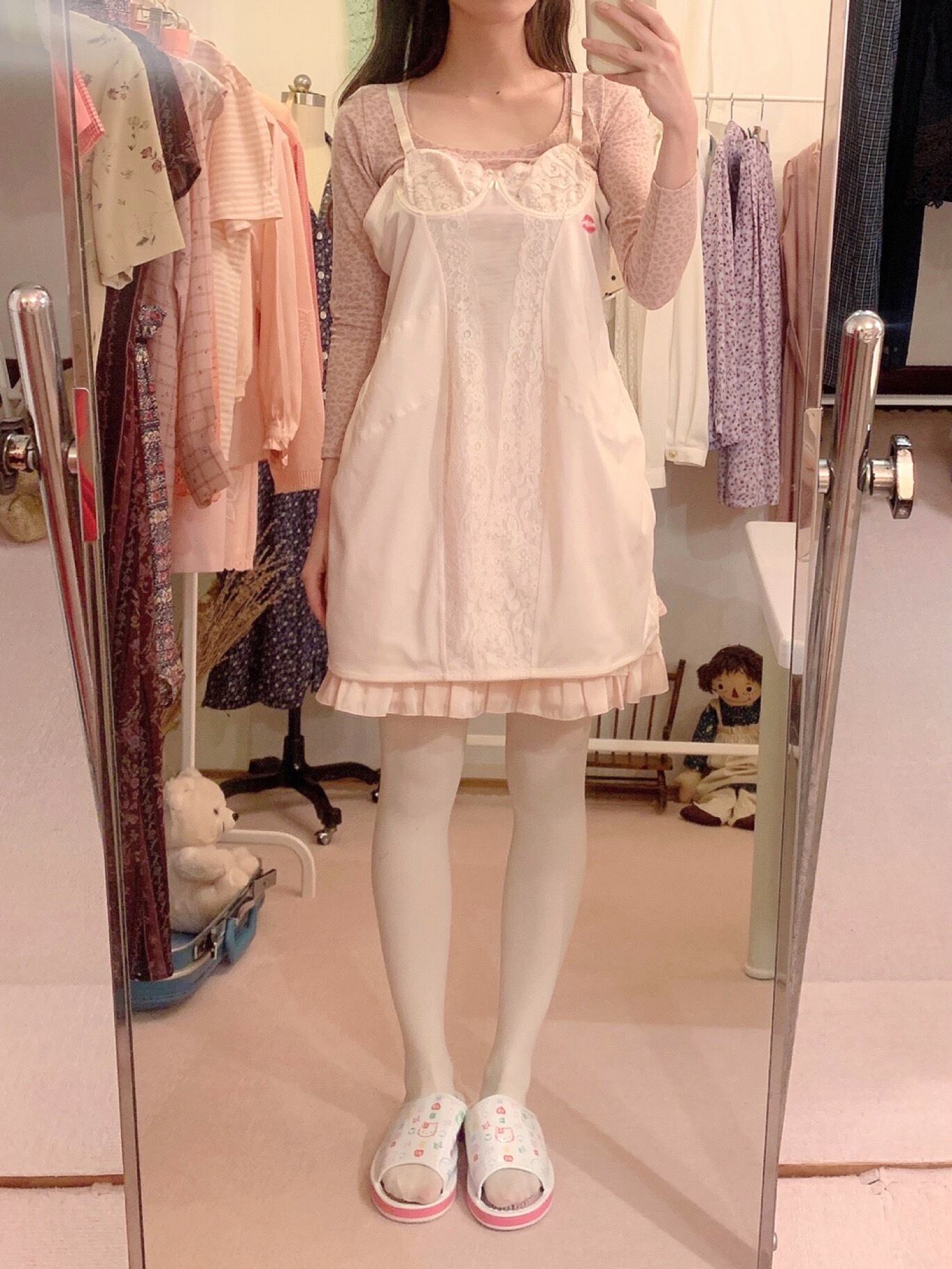 remake : palpable lacy heart camisole