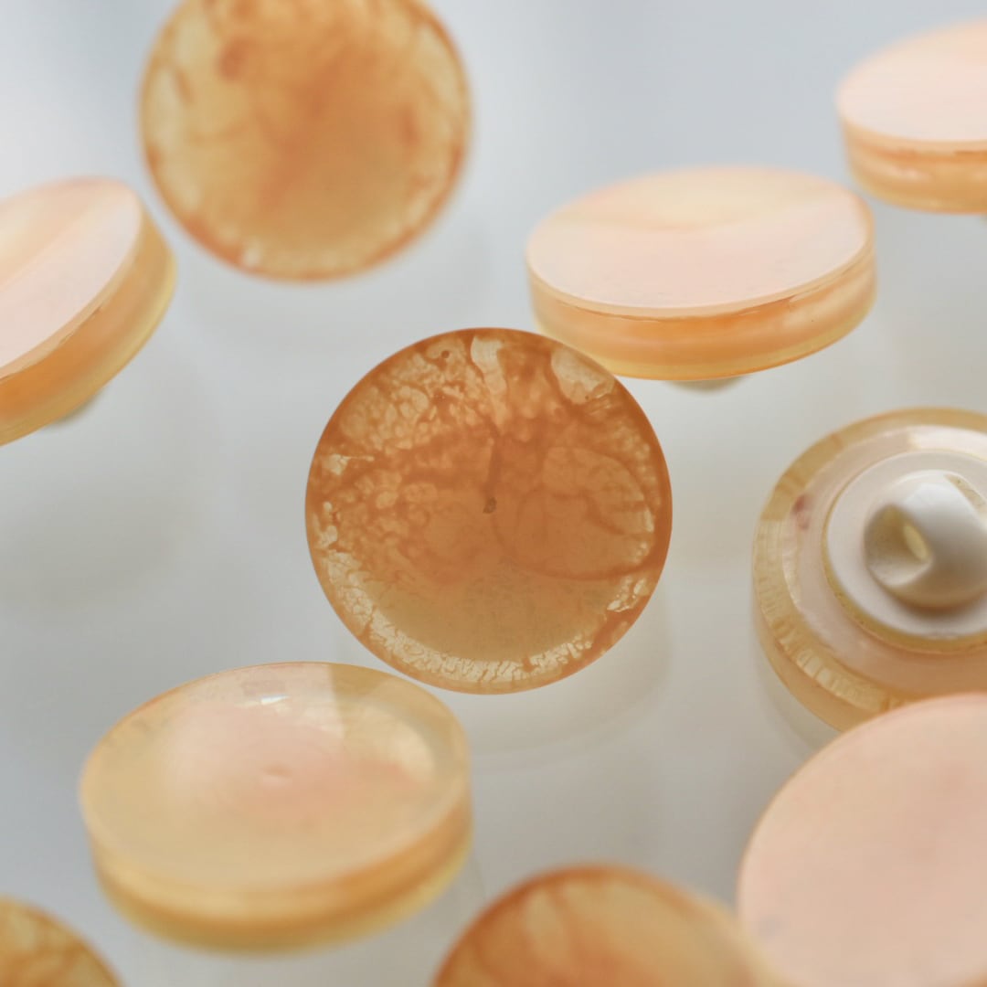 オレンジクリアマーブル×高瀬貝 15㎜