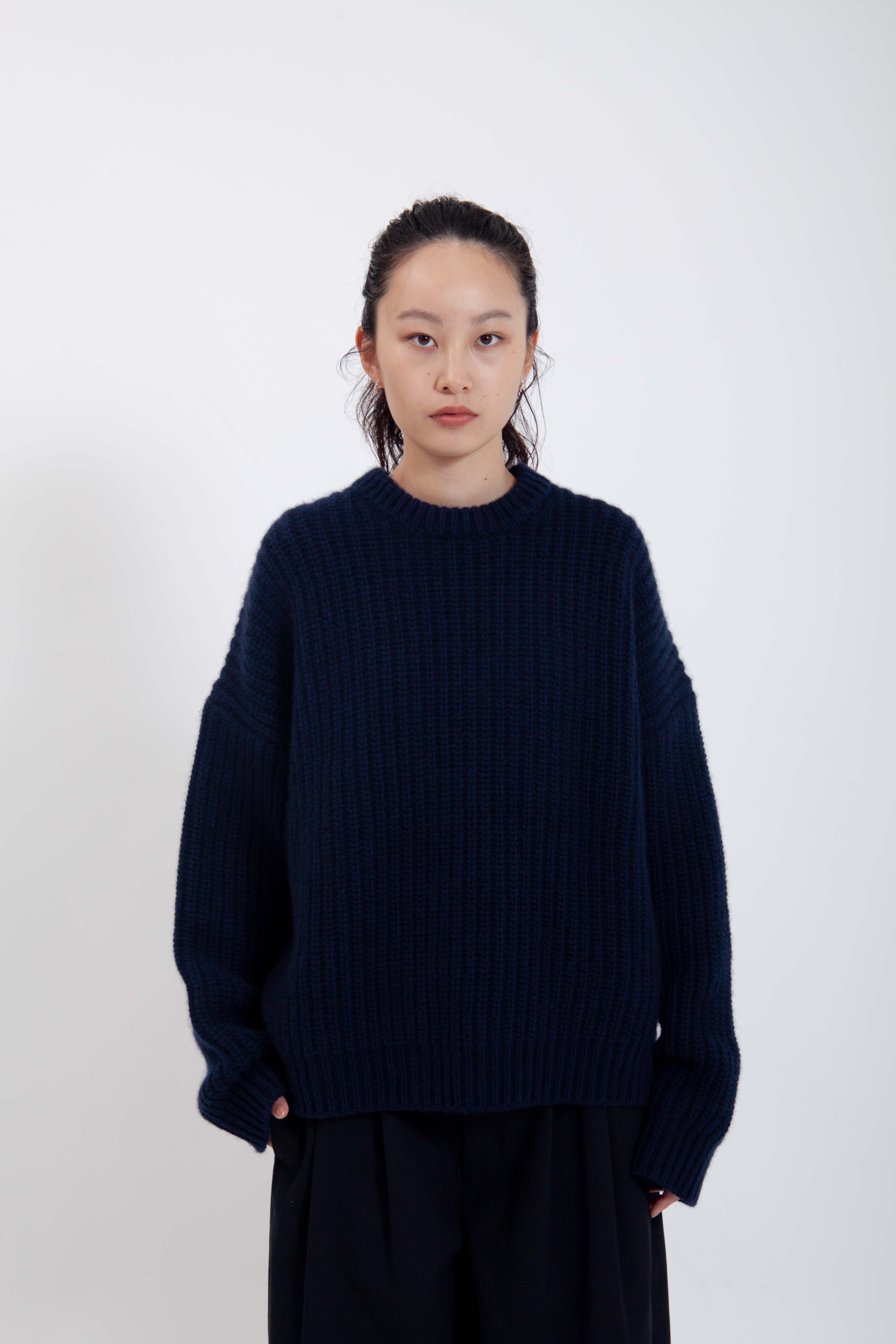 Cashmere pullover knit (NAVY) | TTTMSW