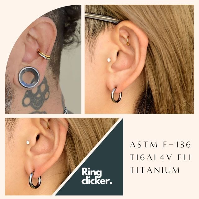 ボディピアス 6g 金属アレルギー対応 チタンピアス ワンタッチピアス