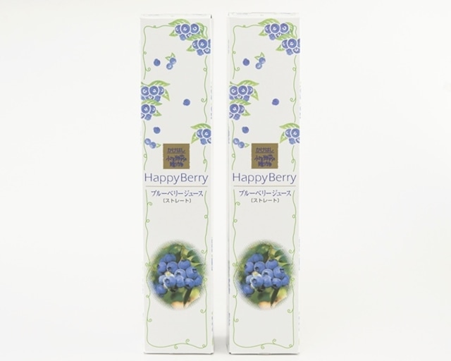 Happy Berry　ブルーベリージュース（ストレート）500ml 2本セット