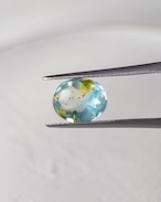 バフトップオーバルカット10×8mm #621【硝子の宝石】箔入