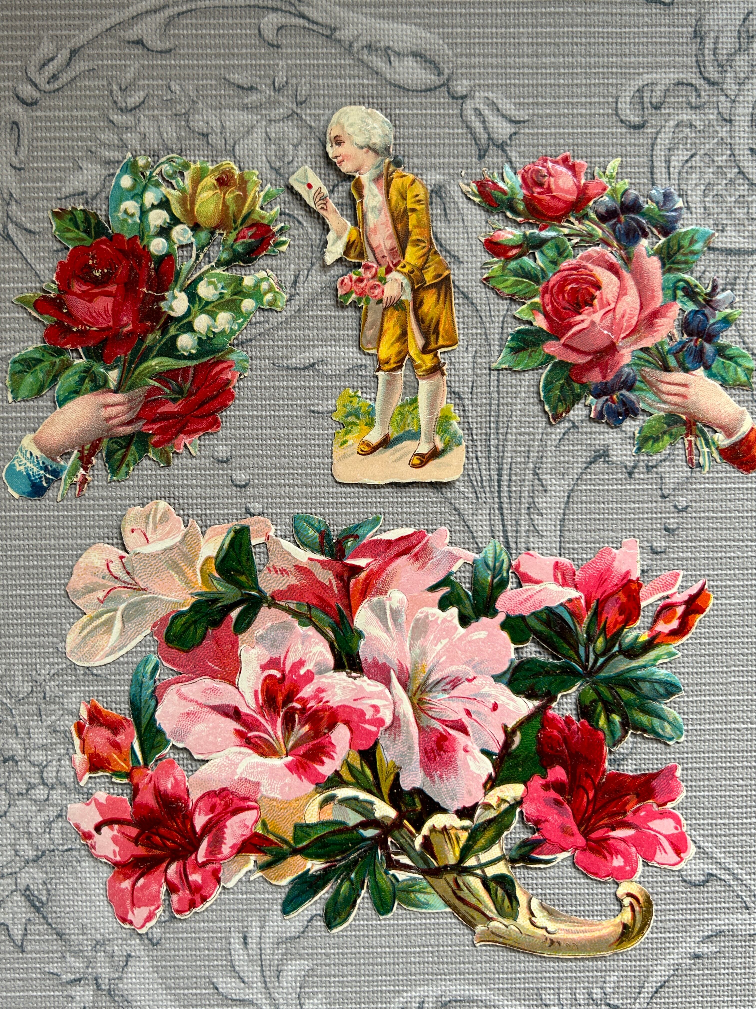 フランス　アンティーク　クロモスカード　額　額装 フランス アンティーク クロモスカード 額 額装 銅板のヴィンテージ