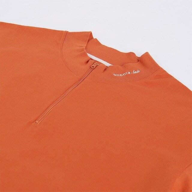 onoma.lab(オノマ) BRIGHT HALF ZIP TEE | サウスオレンジ｜メンズ
