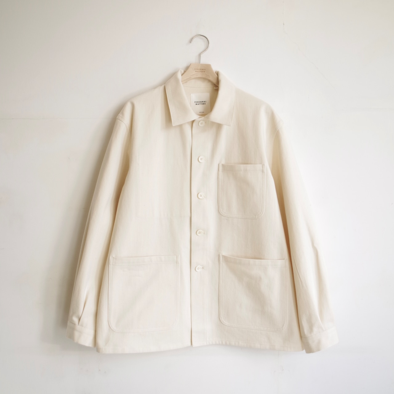 PERSONAL MATTERS  PROJECT N°04  "ORGANIC COTTON DRILL CHORE JACKET"