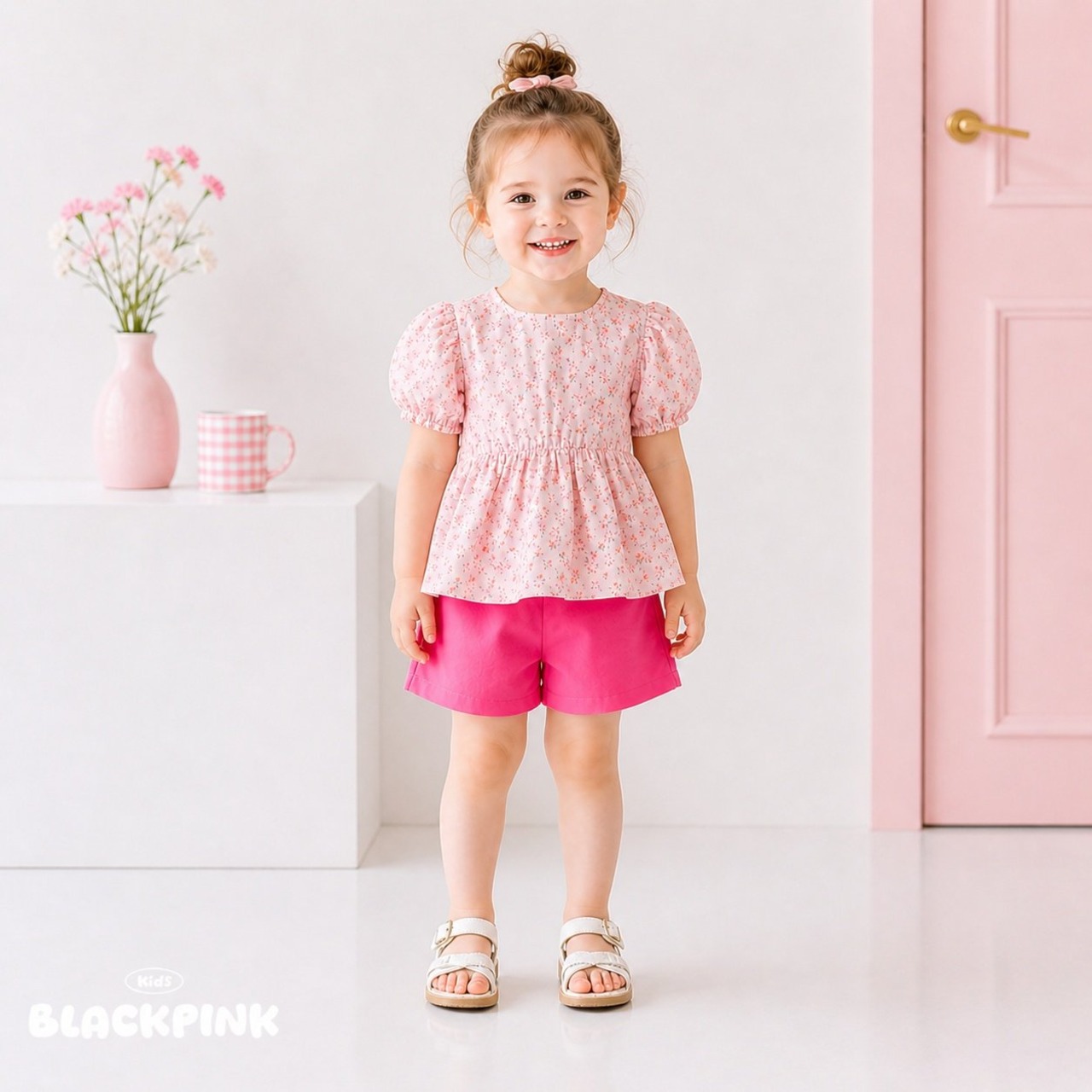 [BLACKPINK] Small floral puff blouse (2XL) / [블랙핑크] 잔꽃퍼프블라우스 (2XL)