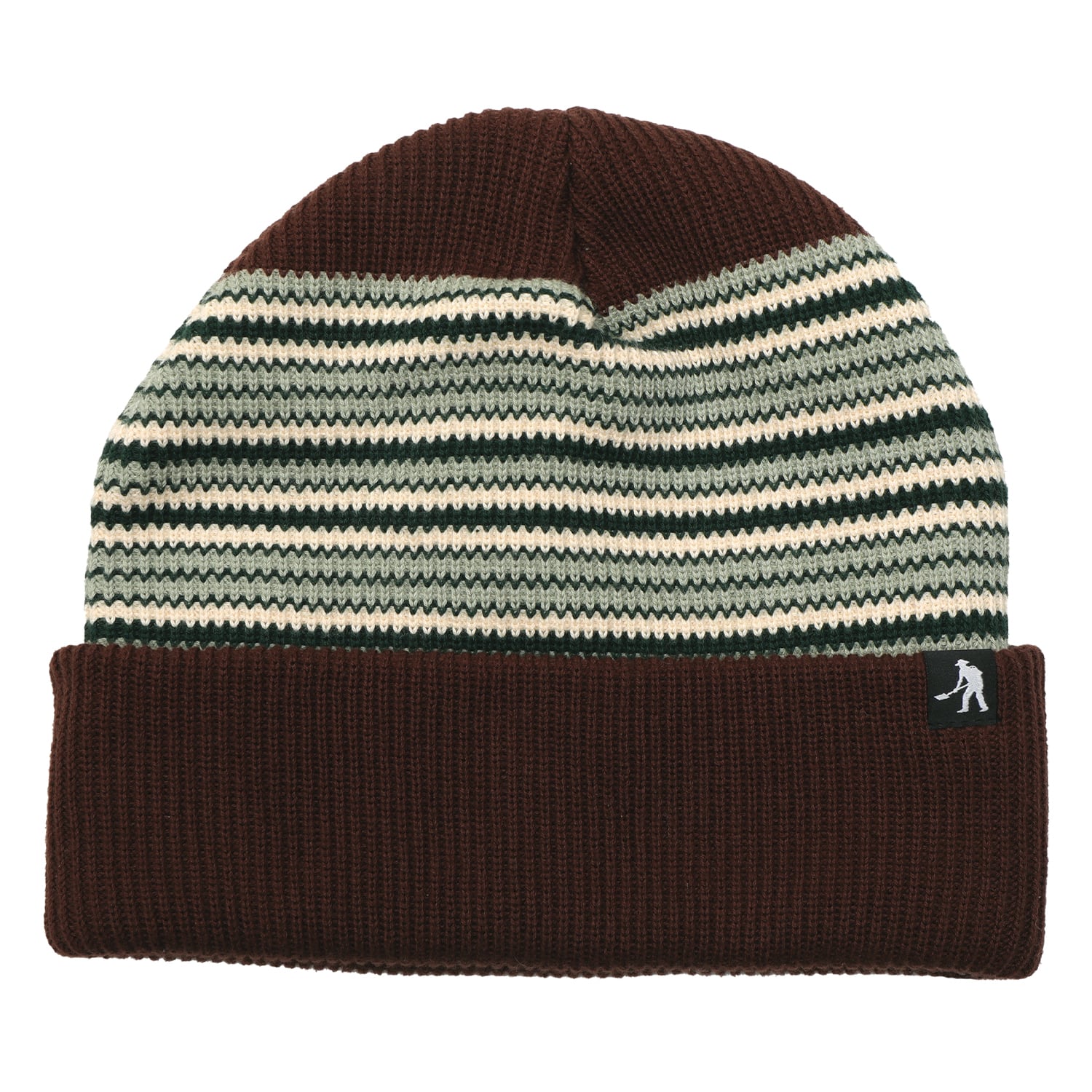 PASSPORT / Striped Organic Knit Beanie - Choc | GOOD TIMES