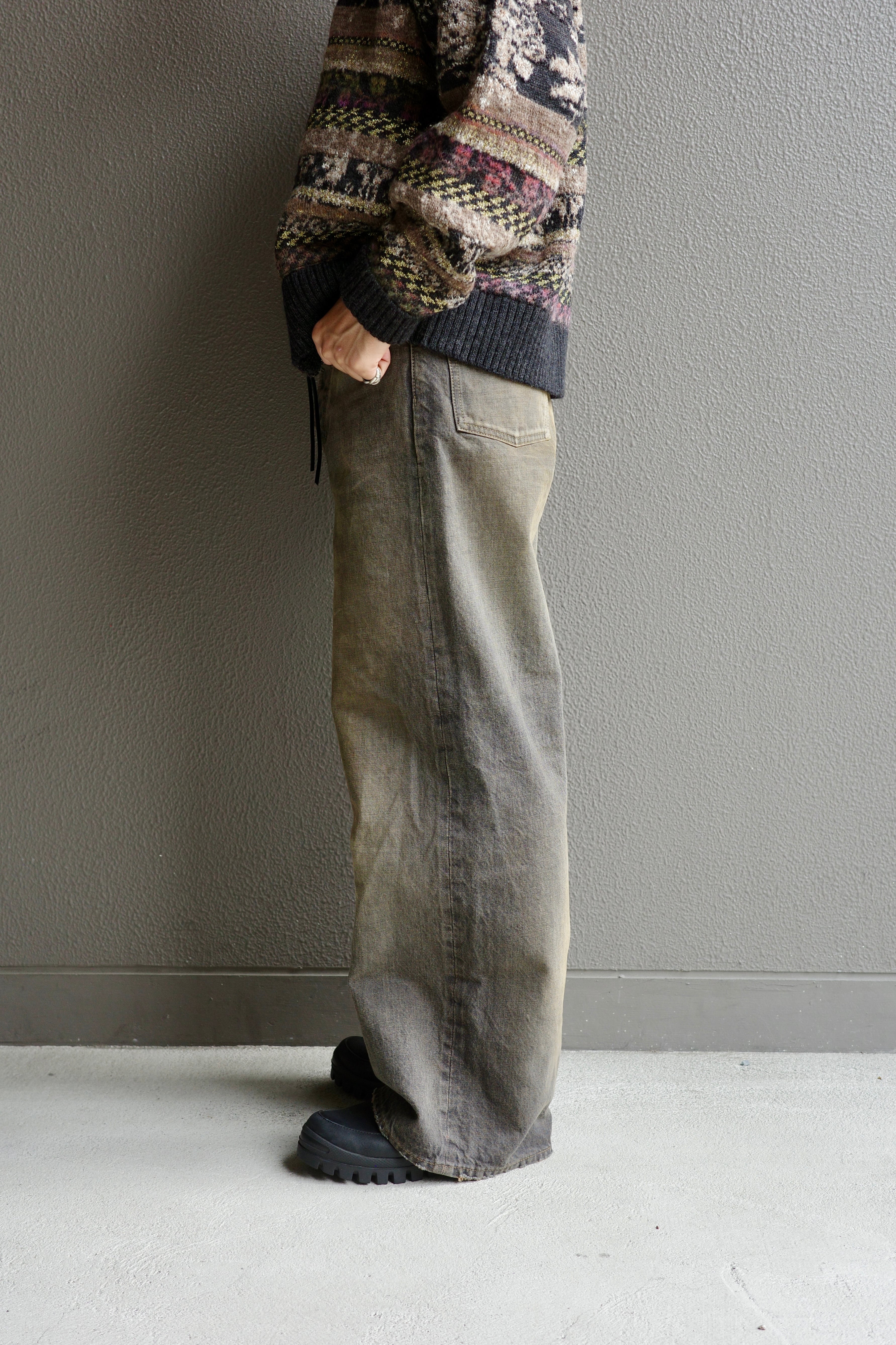 daisuke tanabe【coffee black denim trousers -destroyed-】 | lloomm